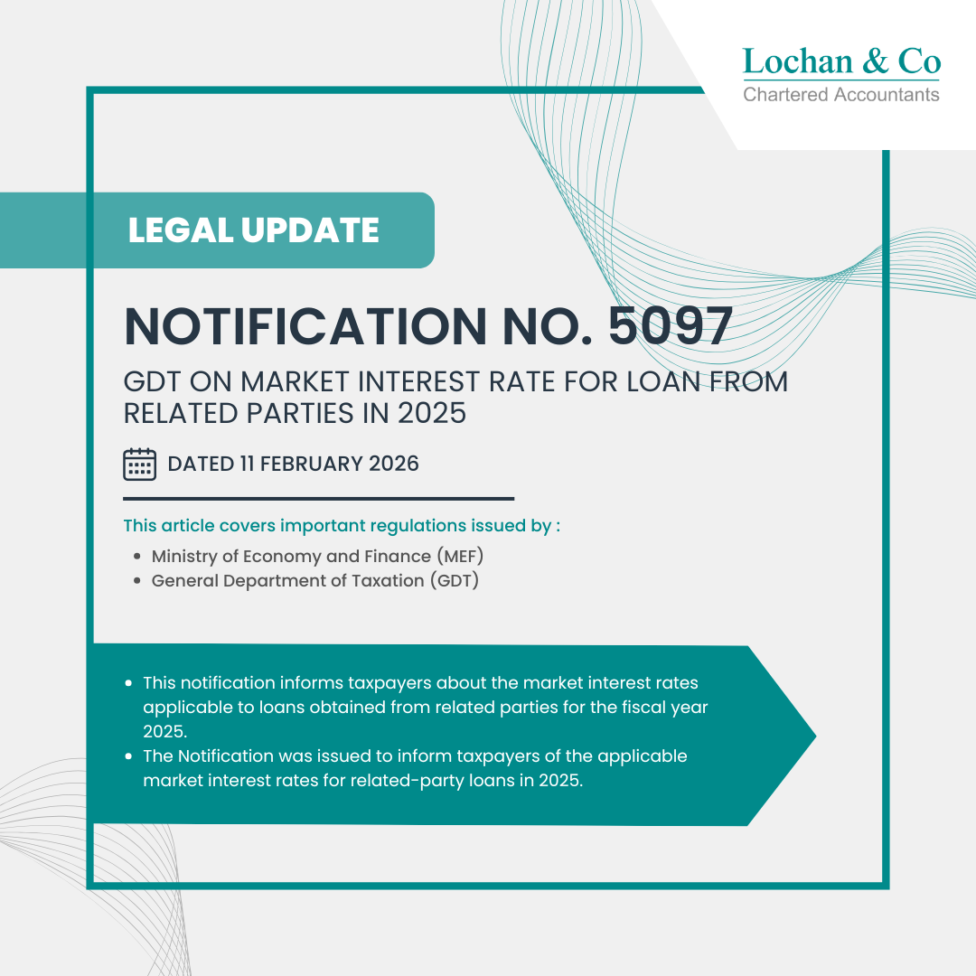 NOTIFICATION NO. 5097 GDT ON MARKET INTEREST RATE FOR LOAN FROM RELATED PARTIES IN 2025 DATED 11 FEBRUARY 2026